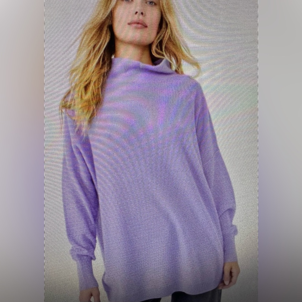 Free people, cashmere ottoman tunic, new with tags lavender size L - Picture 3 of 11